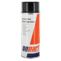 Black spray paint RAL9005 400ml. GOPART