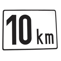 Speed limit sign 200x150mm 10km/h