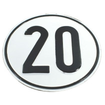Speed limit sign Ø200mm 20km/h