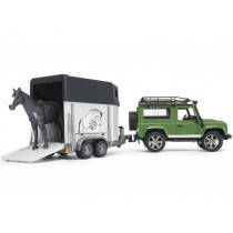 Land Rover+ zirgu transportlīdzeklis+ zirgs BRUDER 1:16
